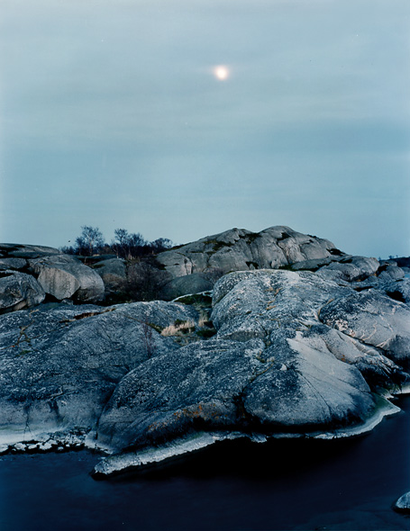 Moon over Stockholm archipelago
